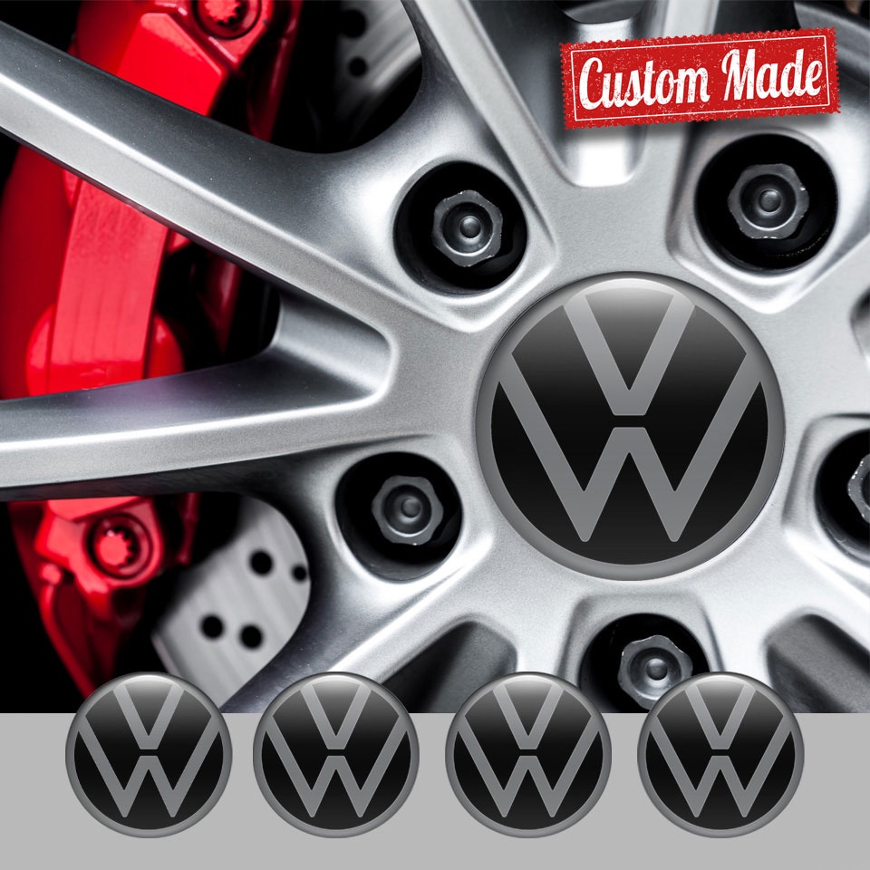 VW Badge Silicone Emblems for Wheel Center Caps | Wheel Emblems ...