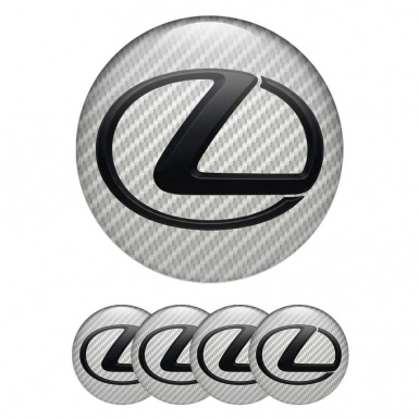 Lexus Silicone Emblems Light Carbon Black Logo