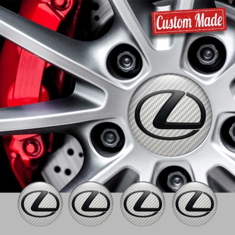 Lexus Silicone Emblems Light Carbon Black Logo