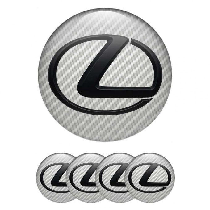 Lexus Silicone Emblems Light Carbon Black Logo