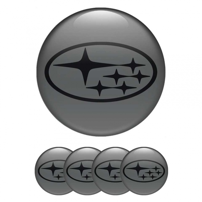 Subaru Emblems for Center Hup Cap Logo Dark Grey