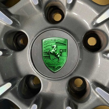 Porsche Self-adhesive Logo Emblem Green Edition
