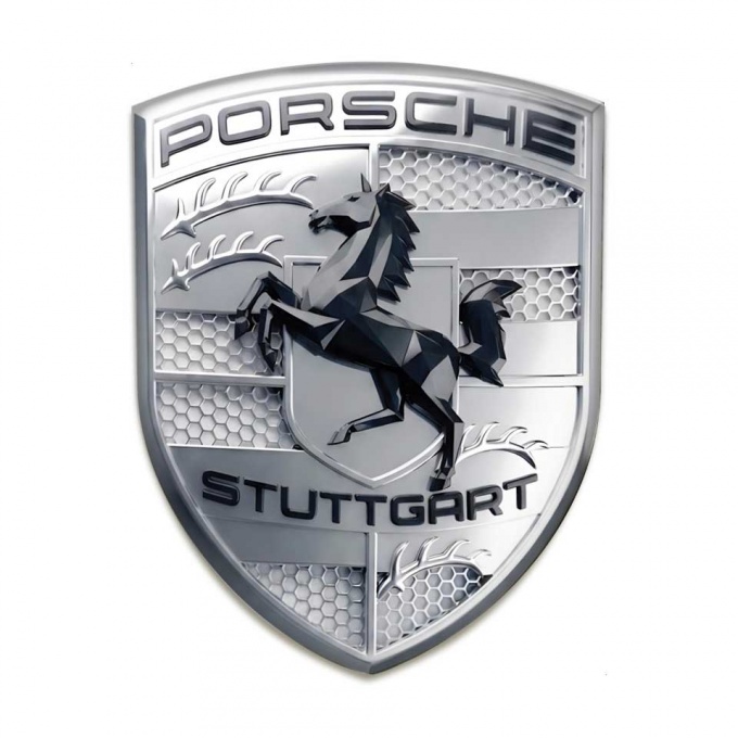 Porsche Silicone Emblem Logo Self-adhesive Sticker
