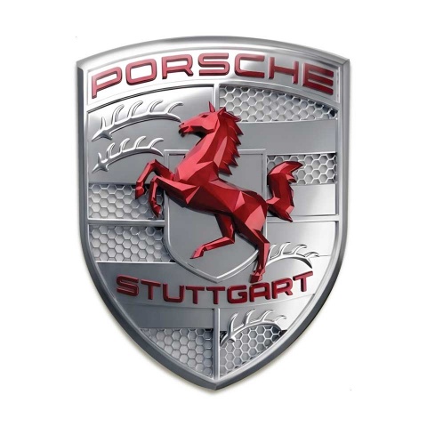 Porsche Crest Logo Emblem Silicone Badge