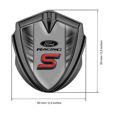 Ford Racing Metal Emblem Graphite S Edition