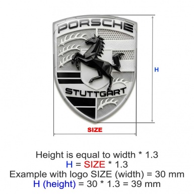 Porsche Crest Emblem Self-adhesive Badge Limited Edition