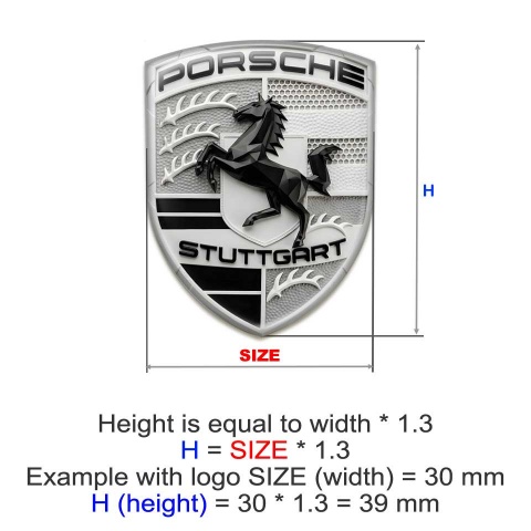 Porsche Crest Emblem Self-adhesive Badge Limited Edition