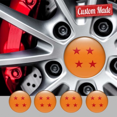 Aufkleber 4 Stars Custom Silicone Emblems Orange