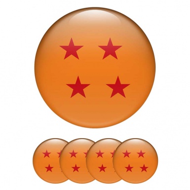 Aufkleber 4 Stars Custom Silicone Emblems Orange