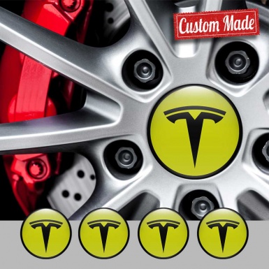 Tesla Logo Emblems Custom Black Logo