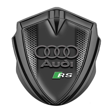 Audi Logo Metal Emblem RS Color Kyalami Green