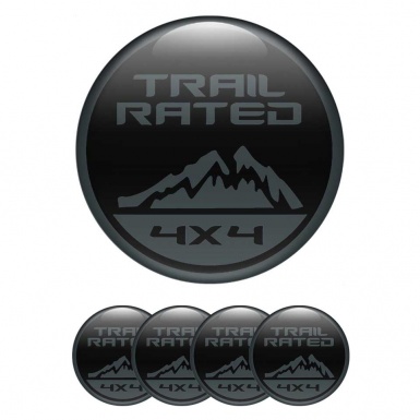 Jeep Logo Emblem Badge Self-adhesive Anthracite