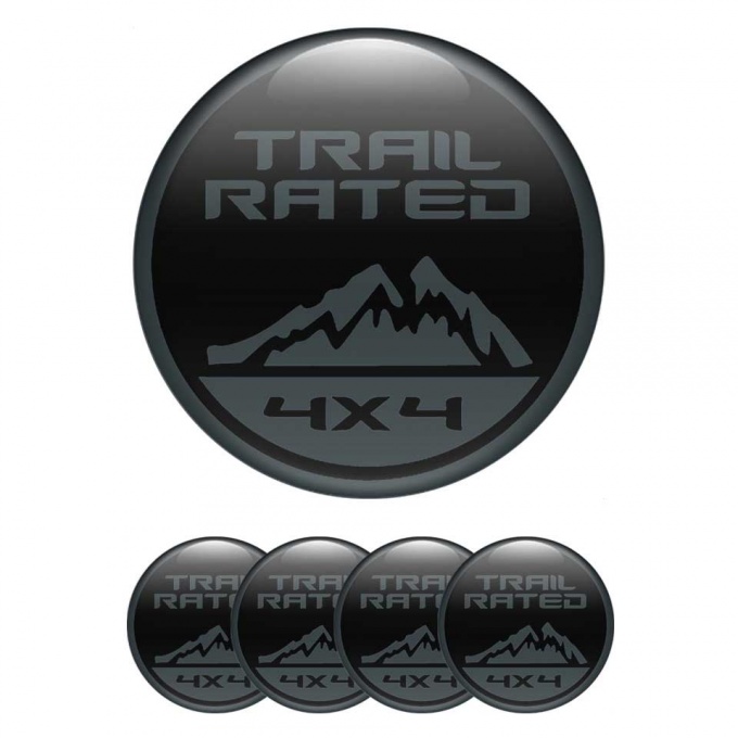 Jeep Logo Emblem Badge Self-adhesive Anthracite