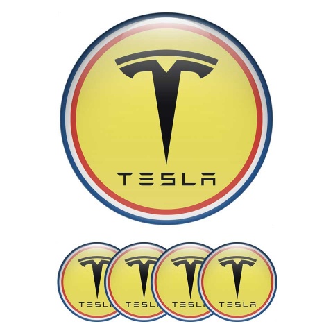 Tesla Logo Emblem Badge Self-adhesive Custom Design