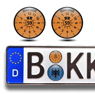 Aufkleber TUV Aufkleber Nummernschild Plakette Jahr 59