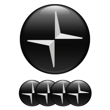 Volvo Polestar Center Caps Stickers Black