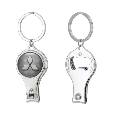 Mitsubishi Key Ring Fingernail Trimmer Light Carbon Light Grey Bevel Design
