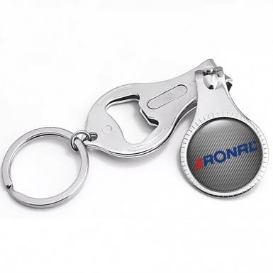 Ronal Keychain Nail Trimmer Light Carbon Classic Blue Logo Edition