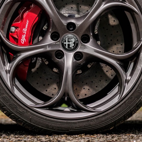 Alfa Romeo Domed Stickers Wheel Center Cap Tuning Emblem