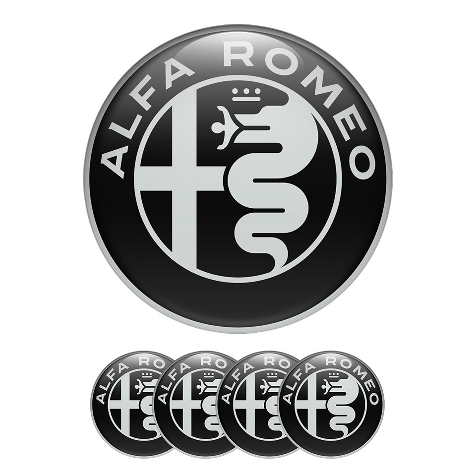 Alfa Romeo Domed Stickers Wheel Center Cap Tuning Emblem, Wheel Emblems, Stickers