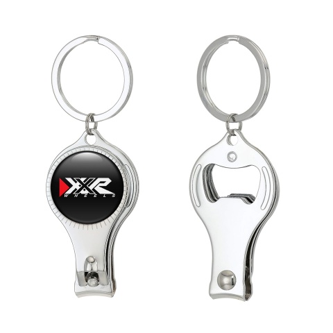 XXR Wheels Keychain Holder Nail Trimmer Black Classic White Emblem