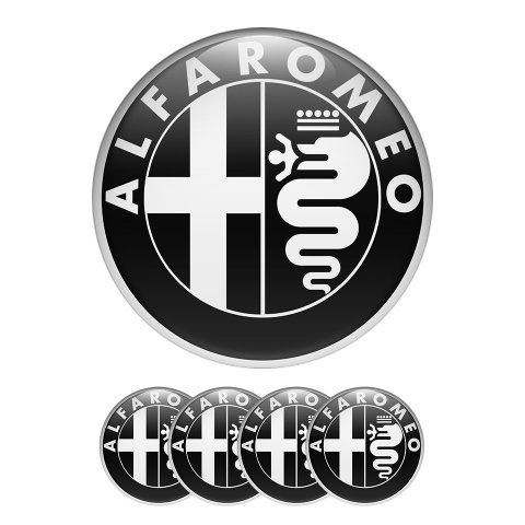 Alfa Romeo Silicone Stickers Center Hub Dome Emblem