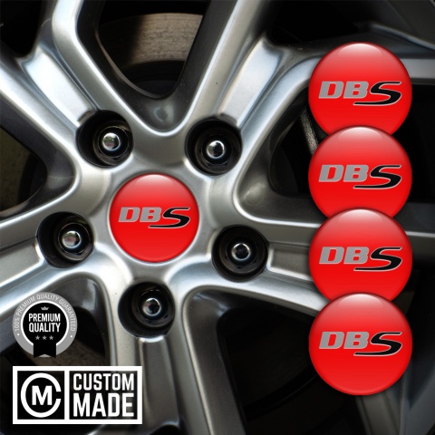 Aston Martin Aston Martin DBS Wheel Stickers Red Grey Black Logo Design