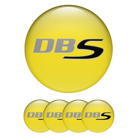 Aston Martin DBS Silicone Stickers Yellow Black Grey Logo Design