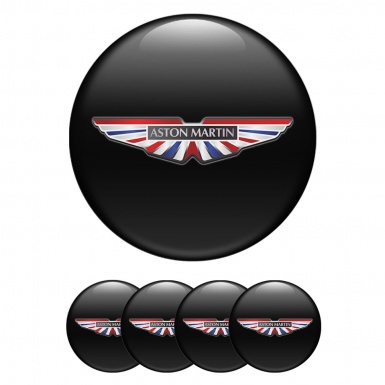 Aston Martin Silicone Stickers Black UK Colors Emblem