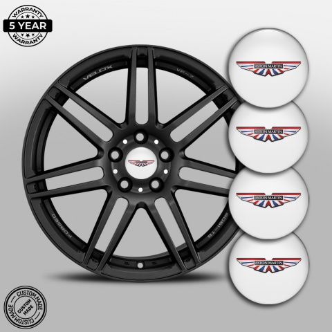 Aston Martin Wheel Emblems Light Grey UK Colors Logo