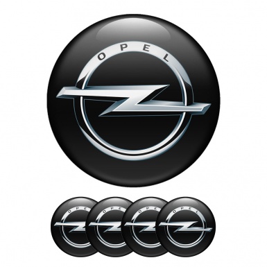 Opel Wheel Center Cap Domed Stickers 3D Stylish Black