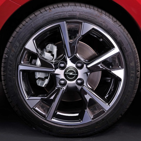 Opel Wheel Center Cap Domed Stickers 3D Stylish Black