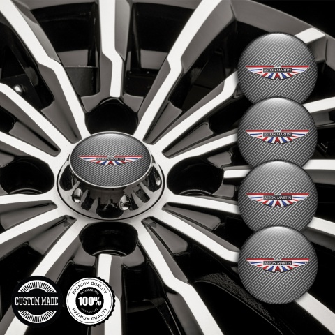 Aston Martin Wheel Stickers Carbon UK Colors Logo