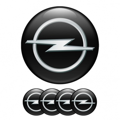 Opel Center Hub Dome Stickers 3D Silver Logo