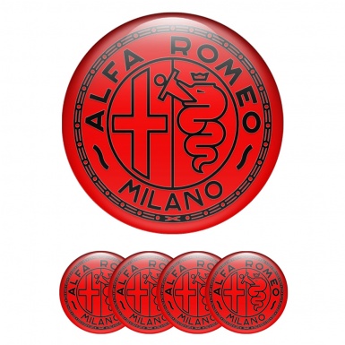 Alfa Romeo Wheel Stickers Red Black Clean Edition