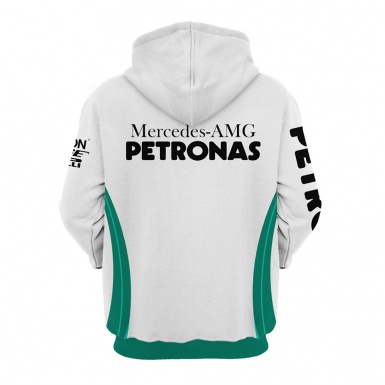 Mercedes AMG Petronas Hoodie White Olive Green Design