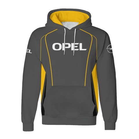 Opel Hoodie Dark Grey Yellow Hips Lines Edition