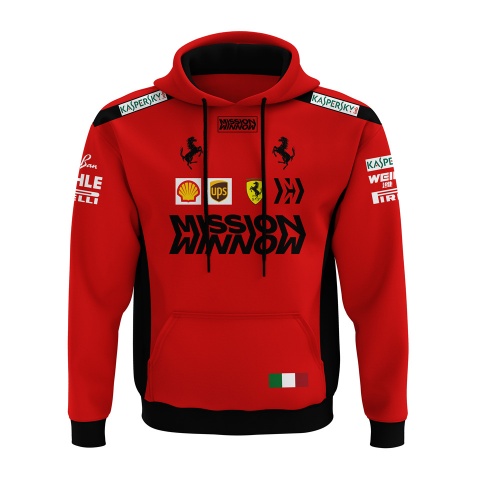 Ferrari Hoodie Mission Winnow Red Black Design
