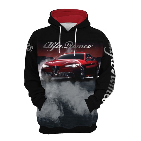 Alfa Romeo Sweatshirt Black Red Grey Smoke Edition