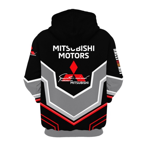 Mitsubishi Mitsubishi Hoodie Sport Mind Black Grey White Sport Edition