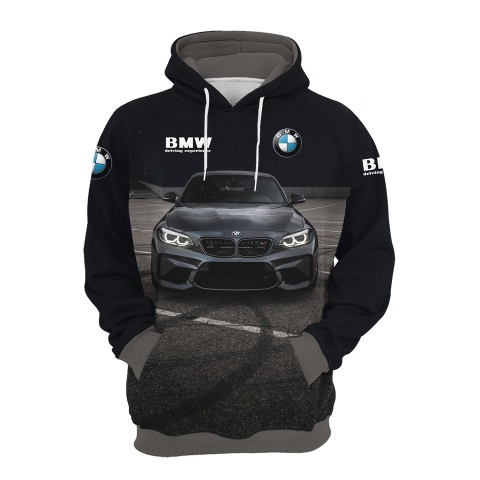 BMW Hoodie Driving Experience Black Grey M4 Print Design