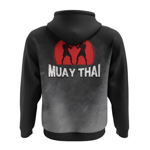 Martial Arts Sweatshirt Muay Thai Black Champions Collage