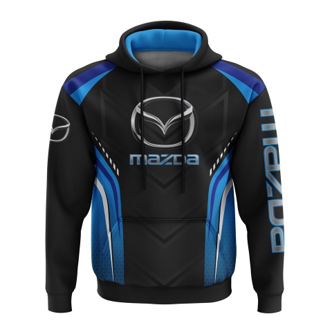 Mazda Sweatshirt Black Blue Fast Lane Design