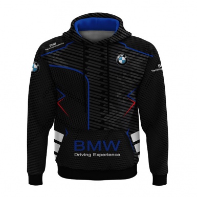 BMW Hoodie Driving Experience Black Graphite Blue Design