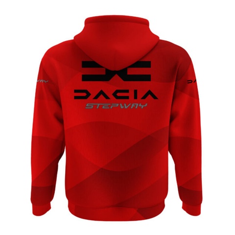 Dacia Stepway Sweatshirt Red Black Stripes Design