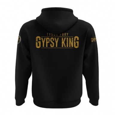 Martial Arts Tyson Fury Hoodie Gypsy King Black Yellow Collage