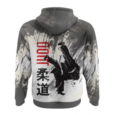 Martial Arts Judo Hoodie Dark Grey Light Sparring Collage