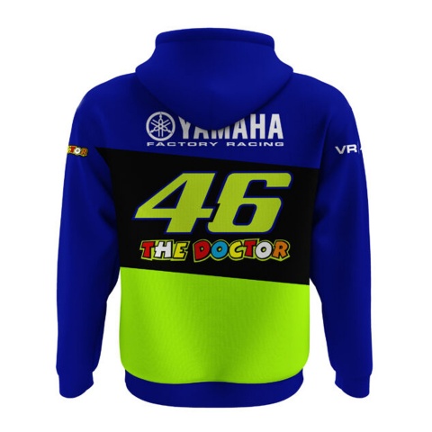 Yamaha Hoodie Valentino Rossi The Doctor Blue Lime Edition