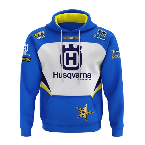 Husqvarna Motorcycles Hoodie WPS Racing Blue White Lime Edition