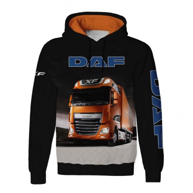 DAF XF Sweatshirt Black Orange Truck Collage
